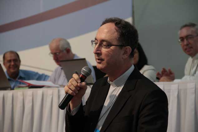 Dom Srgio da Rocha, presidente eleito da CNBB, durante assembleia da entidade em Aparecida (SP)