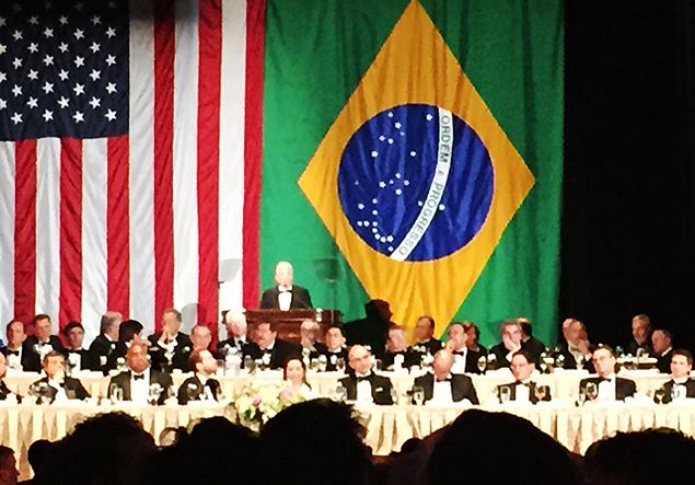 Evento que homenageou os ex-presidentes Fernando Henrique Cardoso, do Brasil, e Bill Clinton, dos EUA, em Nova York