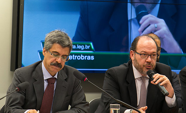 O ex-vice-presidente da Camargo Corra Eduardo Leite ( dir.) durante depoimento  CPI da Petrobras