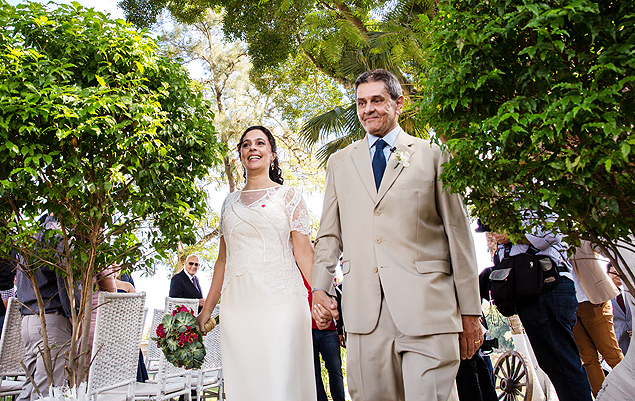 O ex-deputado Roberto Jefferson em seu casamento com Ana Lucia Novaes, em maio deste ano