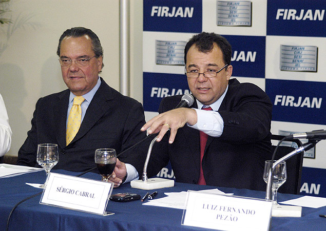 O presidente da Firjan, Eduardo Eugnio, e o ento governador do Rio, Srgio Cabral, em 2007
