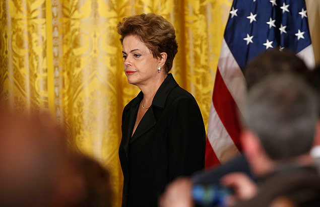 Dilma ao chegar para entrevista na Casa Branca, nos EUA