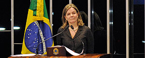 A senadora Gleisi Hoffmann (PT-PR) – Jefferson Rudy/Agência Senado
