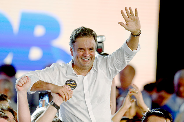 Acio Neves, na conveno do PSDB em que foi reeleito presidente do partido