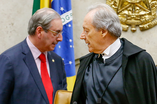Eduardo Cunha e Ricardo Lewandowski na posse do ministro do STF Luiz Edson Fachin