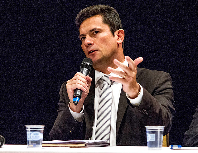 O juiz federal Srgio Moro durante palestra na sede do Sesc em Curitiba