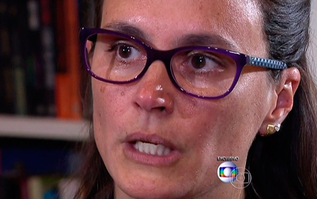 A advogada Beatriz Catta, em entrevista ao Jornal Nacional; ela deixou os casos na Lava Jato