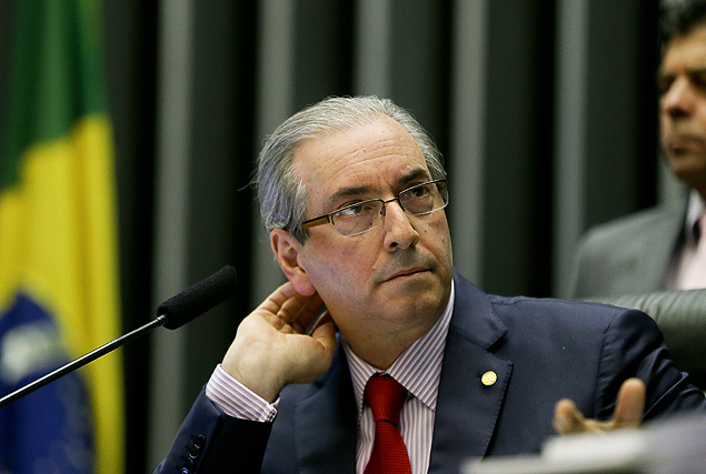 BRASÍLIA, DF, BRASIL, 30.08.20125. O presidente da Câmara dos Deputados, Eduardo Cunha, comanda sessão de votação da Casa. (FOTO Alan Marques/ Folhapress) PODER