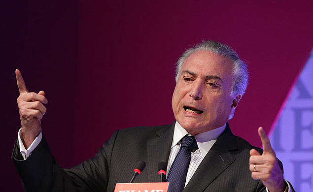 SAO PAULO - SP - 31.08.2015 - O vice-presidente da republica Michel Temer durante o seminario 