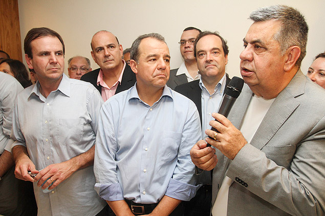 Ex-governador Srgio Cabral, em evento no PMDB-RJ