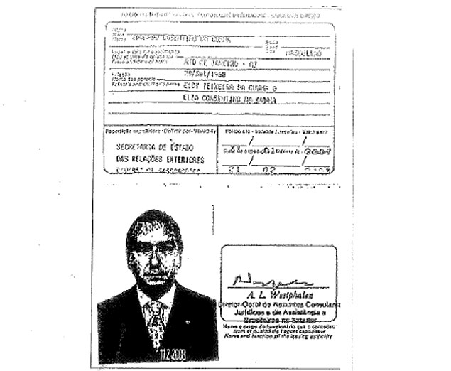 Cópia do passaporte diplomático do deputado Eduardo Cunha, usado na abertura de conta