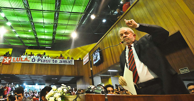 O ex-presidente Lula, que foi homenageado em Teresina