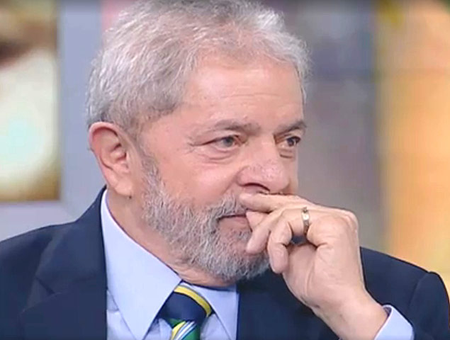 Former president Lula da Silva, during an interview with the television program SBT Brasil 