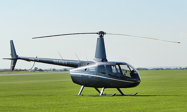 O helicóptero Robinson R66, modelo adquirido pelo Pros