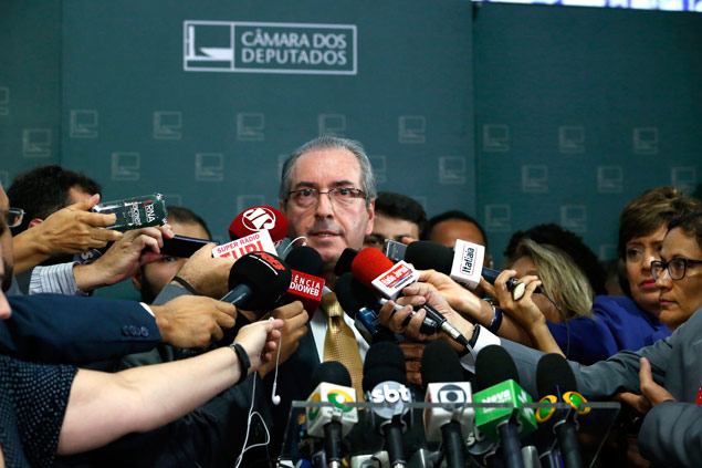 O presidente da Cmara, Eduardo Cunha (PMDB-RJ), que acatou pedido de impeachment de Dilma