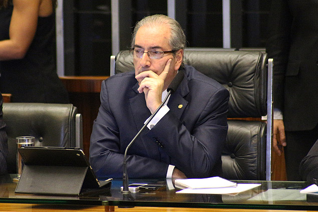 BRASÍLIA,DF,03.12.2015:CUNHA-PROCESSO-IMPEACHMENT-DILMA - O presidente da Câmara dos Deputados, Eduardo Cunha (foto) esteve presente durante leitura do pedido de abertura do processo de impeachment da presidente do Brasil, Dilma Rousseff, na Câmara dos Deputados, em Brasília (DF), nesta quinta-feira (03). (Foto: Charles Sholl/Futura Press/Folhapress) *** PARCEIRO FOLHAPRESS - FOTO COM CUSTO EXTRA E CRÉDITOS OBRIGATÓRIOS ***