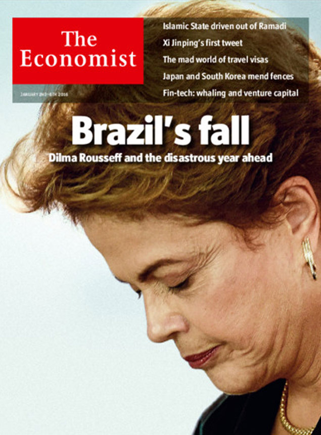 Capa da revista 'The Economist' diz que Brasil tera 2016 "desastroso"