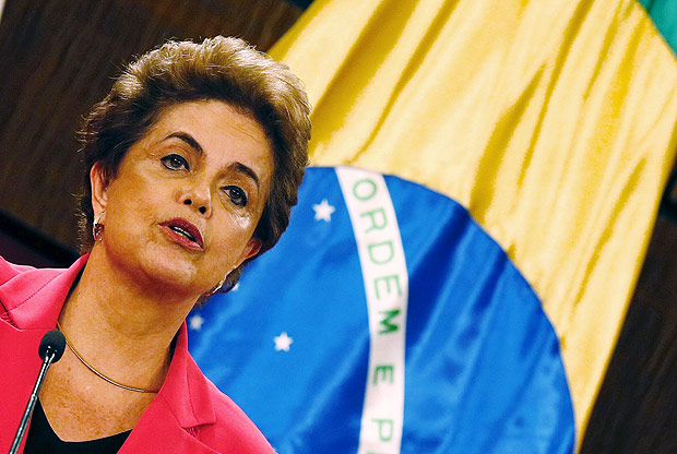 A presidente Dilma Rousseff durante entrevista concedida em visita ao Chile