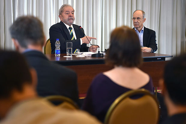 Ex-presidente Lula, durante entrevista à imprensa internacional em São Paulo