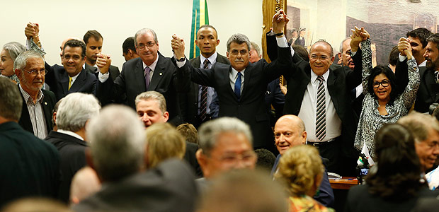 BRASLIA, DF, 29.03.2016, BRASIL, - Reunio do diretrio nacional do PMDB que decide a sada do partido da presidente Dilma Rousseff. (Foto Pedro Ladeira/Folhapress)