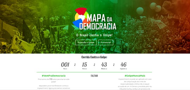 Site Mapa da Democracia