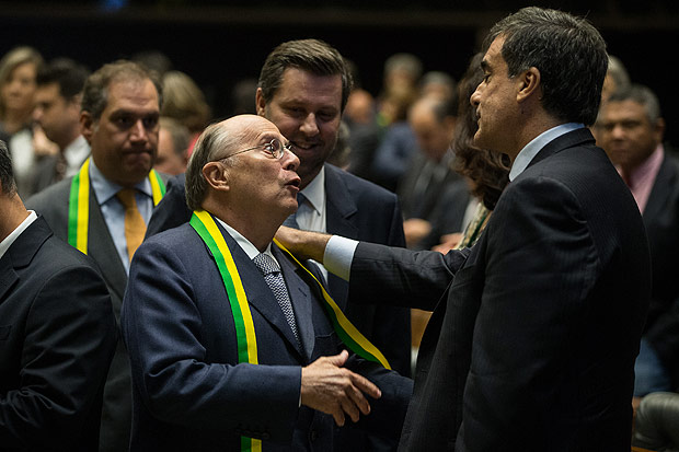 BRASILIA, DF, BRASIL - 15-04-2016: MIguel Reale Jr e Jose Eduardo Cardozo durante o debate na sessao do Impeachment. (Diego Padgurschi /Folhapress - (PODER)