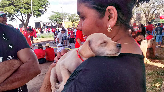 Labrador Prncipe participa de ato contra o impeachment