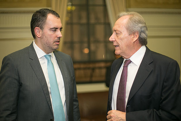 O professor da USP Andr Ramos Tavares ( esq.) com o ministro Ricardo Lewandowski, do STF