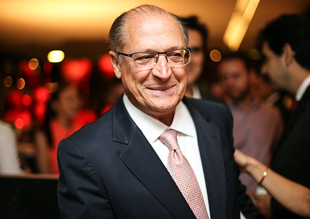 O governador de São Paulo, Geraldo Alckmin, durante lançamento de livro em SP