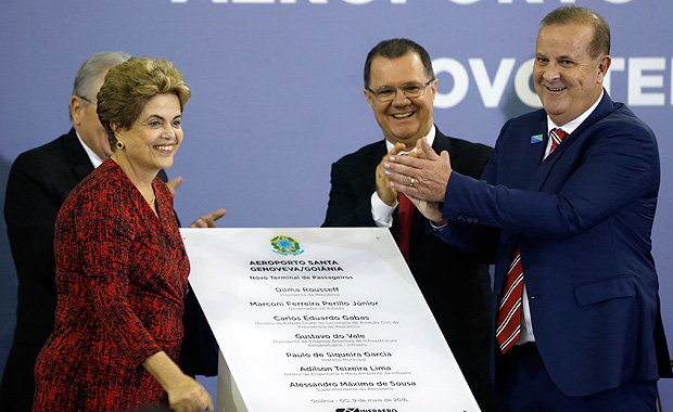 Goiania,GO,Brasil 09.05.2016 Apresidente Dilma Rousseff inaugura o novo aeroporto de Goiania. Foto: Pedro Ladeira/Folhapress cod 4847 *** Local Caption *** o