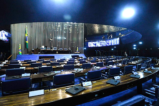 Plenrio do Senado antes da sesso que analisa abertura de impeachment contra Dilma Rousseff