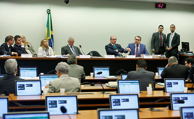 O deputado afastado Eduardo Cunha (PMDB-RJ) durante depoimento em sua defesa no Conselho de Ética e Decoro Parlamentar da Câmara dos Deputados