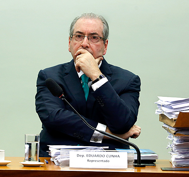 Deputado afastado Eduardo Cunha no Conselho de ética da Câmara