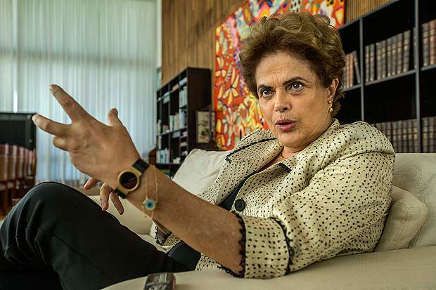 Presidente afastada, Dilma Rousseff, da entrevista exclusiva à Folha no Palácio da Alvorada