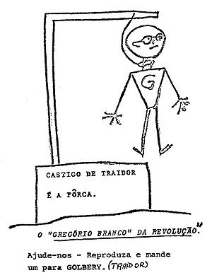 Ilustrao em panfleto da extrema-direita representa general Golbery do Couto e Silva