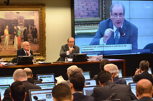 Eduardo Cunha fala em sesso da CCJ da Cmara que tratou de seu processo de cassao