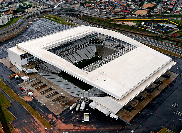 Vista area da Arena Corinthians