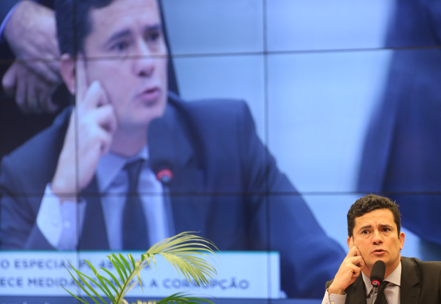 O juiz da Lava Jato, Sergio Moro, em comisso que analisa projeto de combate  corrupo 
