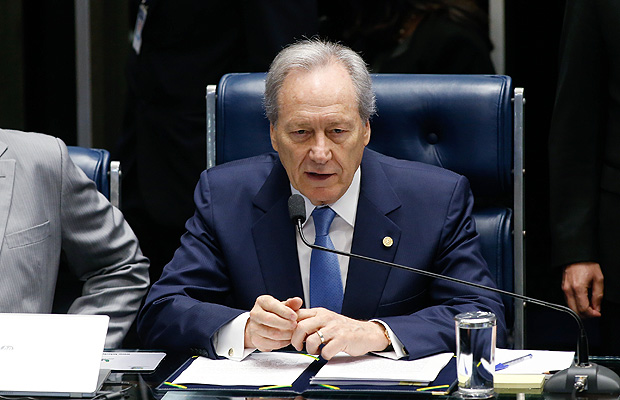 O ministro do STF Ricardo Lewandowski, durante a votao do impeachment de Dilma Rousseff