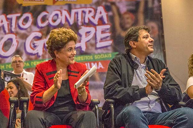 PODER - SP - Ato contra o impeachment organizado pelas frentes Povo Sem Medo e Brasil Popular, com a presença de Dilma, Haddad, e outros