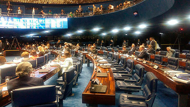 Plenrio com poucos assentos preenchidos durante oitiva do procurador Jlio Marcelo de Oliveira