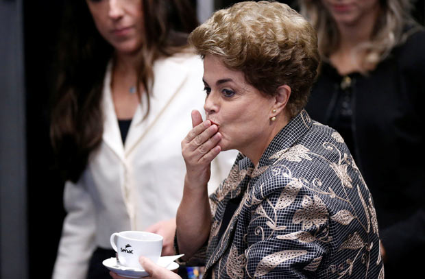 Brazil's suspended President Dilma Rousseff attends the final session of debate and voting on Rousseff's impeachment trial in Brasilia, Brazil, August 29, 2016. REUTERS/Ueslei Marcelino ORG XMIT: BRA136
