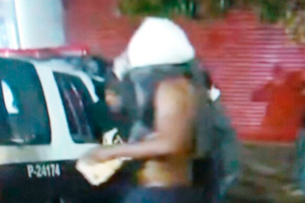 Cleberson dos Santos, suspeito de destruir um carro da Polícia Civil na última quarta-feira (31)