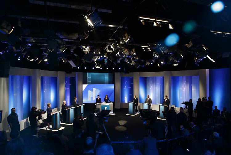 SAO PAULO, SP, BRASIL, 02-09-2016 Debate dos candidatos a prefeitura de SP na Rede TV Foto:Adriano Vizoni/Folhapress cod 3558