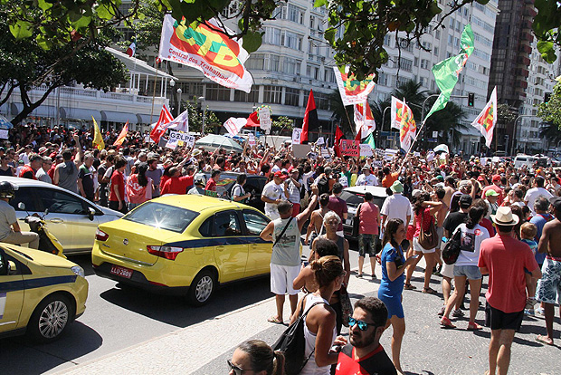 Protesto no Rio de Janeiro pede sada do presidente Michel Temer e novas eleies