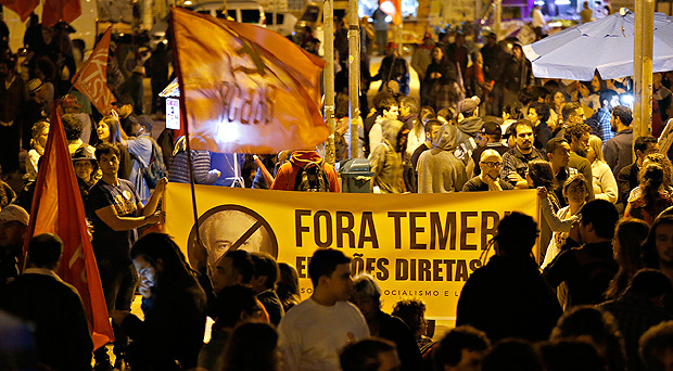SO PAULO, SP, BRASIL - 08.09.2016 : concentrao da Manifestao Fora Temer no Largo da Batata. ( Foto: Marlene Bergamo/Folhapress)