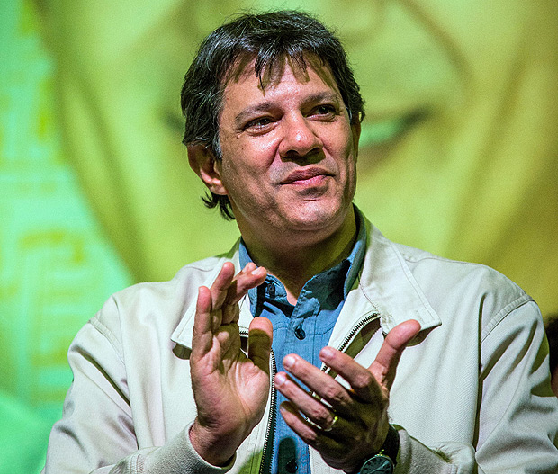 Fernando Haddad durante evento na Casa de Portugal, na regio central de So Paulo