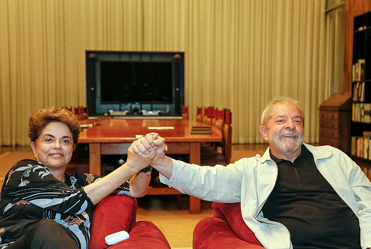 Dilma Rousseff e Lula no Palcio da Alvorada, em agosto