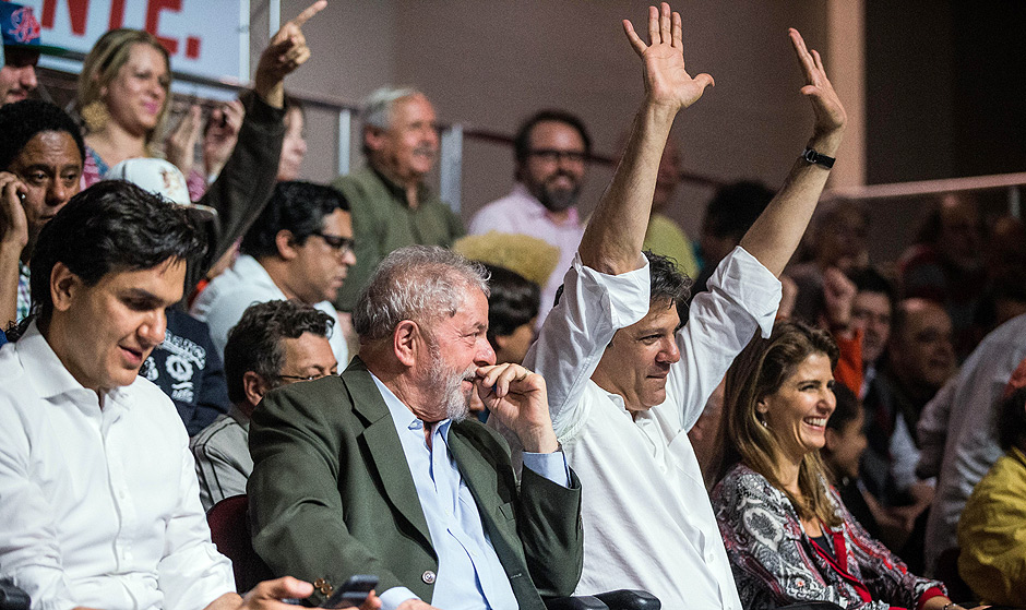 O ex-presidente Lula, com Fernando Haddad, candidato a reeleio na prefeitura de So Paulo