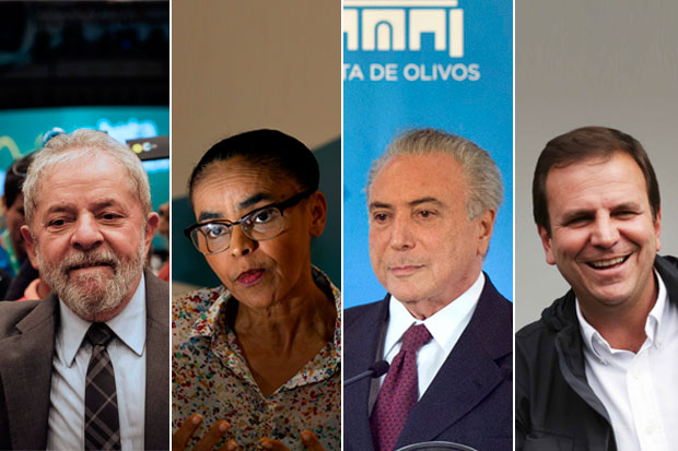 Lula, Marina Silva, Michel Temer e Eduardo Paes 